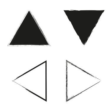 Fırça üçgeni siyah renk. Vektör çizimi. EPS 10. Resim yükle.