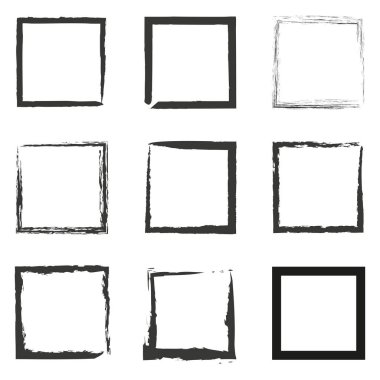 El çizimi çerçeveler. Vektör çizimi. EPS 10. Resim yükle.