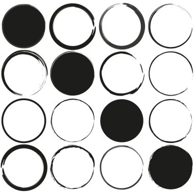 Yuvarlak siyah yuvarlak çerçeveler. Vektör çizimi. EPS 10. Resim yükle.