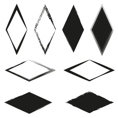 Taraklı eşkenar dörtgen. Suluboya fırça dokusu. Vektör çizimi. EPS 10. Resim yükle.