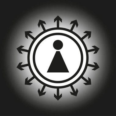 Kadın fırsatları ikonu. Vektör çizimi. EPS 10. Resim yükle.