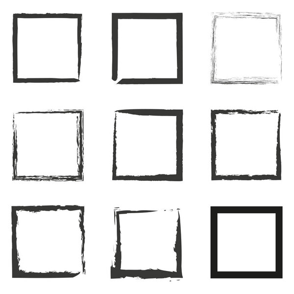 Hand drawn frames. Vector illustration. EPS 10. Stock image.
