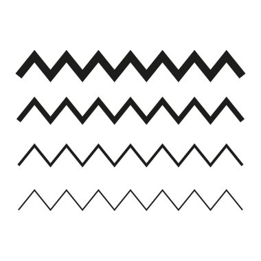 Zig zag şeklinde. Vektör çizimi. EPS 10. Resim yükle.