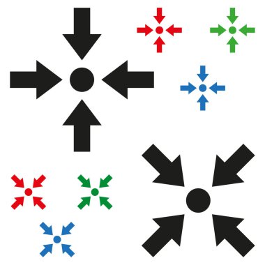 Buluşma noktası fotoğrafı. Renkli buluşma ikonu. Vektör çizimi. EPS10.