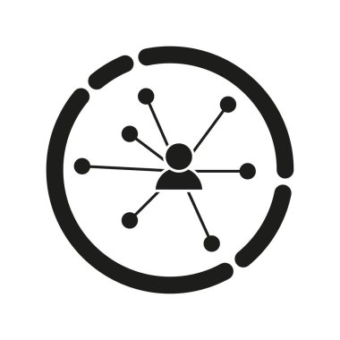 İlişkiler diyagramı simgesi. Vektör çizimi. EPS 10. Resim yükle.