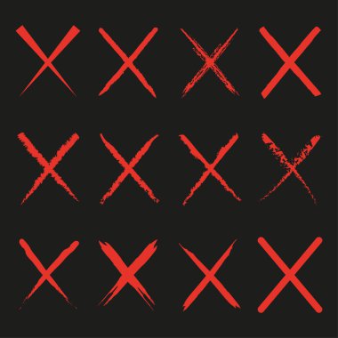 Kırmızı yanlış işaret. Vektör çizimi. EPS 10. Resim yükle.