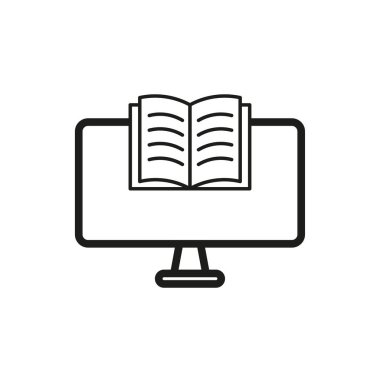 Edebiyat ikonu. Vektör çizimi. EPS 10. Resim yükle.