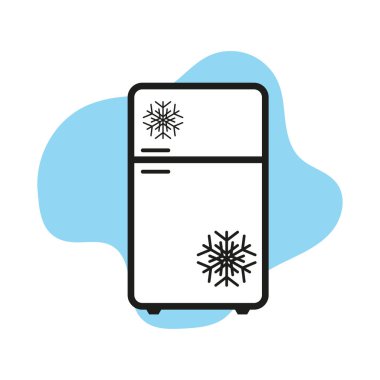 Buzdolabı soğutucu ikonu. Vektör çizimi. EPS 10. Resim yükle.