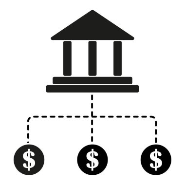 Banka yapısı simgesi. Vektör çizimi. EPS 10. Resim yükle.