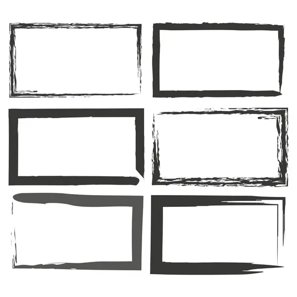 Bir set grunge Frames. Dokulu dikdörtgenler. Vektör çizimi. EPS 10. Resim yükle.