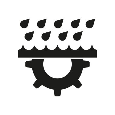 Su tertibatı düşüyor. Vektör çizimi. EPS 10. Resim yükle.