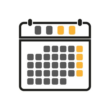 Takvim simgesi. Vektör çizimi. EPS 10. Stok resmi.