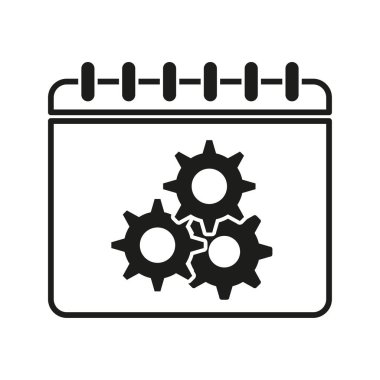 Vites simgesiyle takvim. Vektör çizimi. EPS 10. Resim yükle.