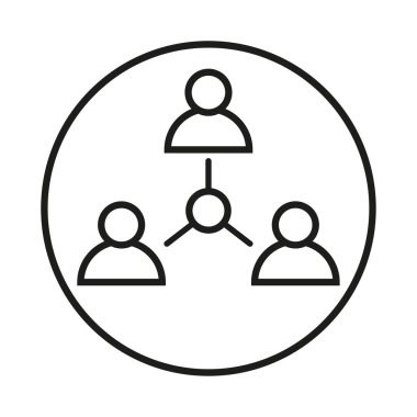 Ağ insanları simgesi. Takım çalışması sosyal ağ işareti. Vektör çizimi. EPS 10. Resim yükle.