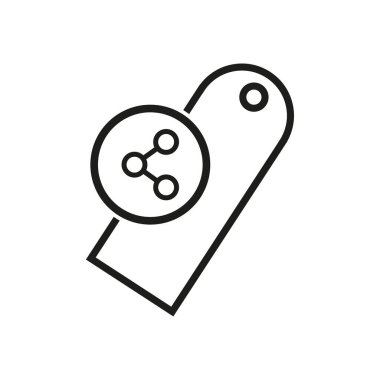 Fiyat etiketi simgesi. Alışveriş etiketi tabelası. Ticaret ve alışveriş sembolü. Fiyat paylaşım simgesi. Vektör çizimi. EPS 10. Resim yükle.