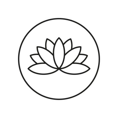 Lotus hattı ikonu. Vektör çizimi. EPS 10. Resim yükle.