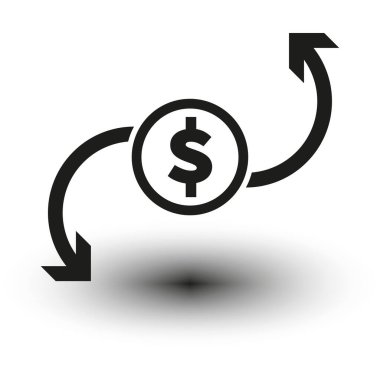 Para transferi modeli. Vektör çizimi. EPS 10. Resim yükle.