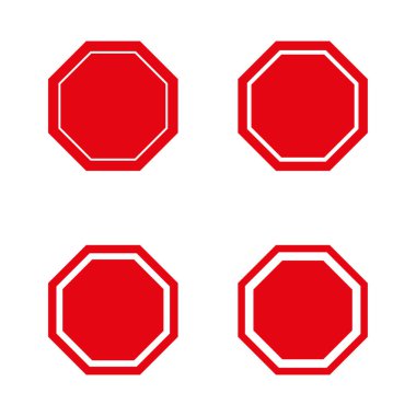 Boş kırmızı dur işareti. Vektör çizimi. EPS 10. Resim yükle.