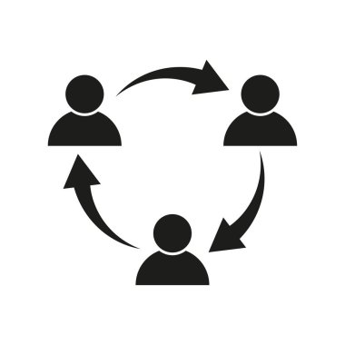 İşbirliği simgesi. Vektör çizimi. EPS 10. Resim yükle.