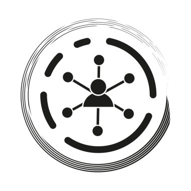 İlişkiler diyagramı simgesi. Vektör çizimi. EPS 10.