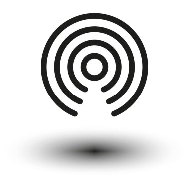 Hava indirme merkezi simgesi. Vektör çizimi. EPS 10. Resim yükle.