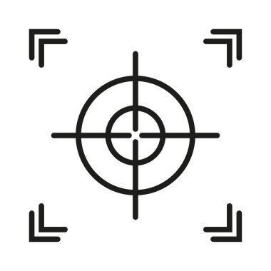 Odaklanma çizgisi simgesi. Vektör çizimi. EPS 10. Resim yükle.