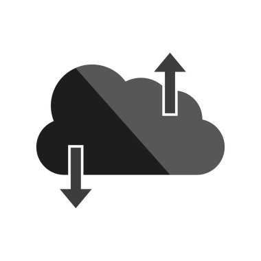 Veri bulut simgesi. İşareti yedekleyin ve yeniden yükleyin. Vektör çizimi. EPS 10. Resim yükle.