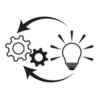 Takım çalışması işlem simgesi ayarlandı. Vektör çizimi. EPS 10. Resim yükle.