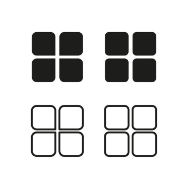 Izgara görüntüleme düğmesi. Vektör çizimi. EPS 10. Resim yükle.