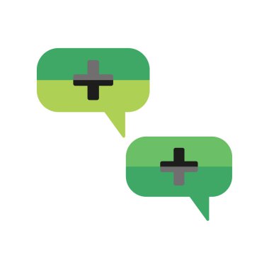 Sohbet ikonu. Konuşma, iletişim sembolü. Simge ekle. Konuşma balonu işareti. Vektör çizimi. EPS 10. Resim yükle.