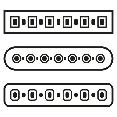 Zincir simgeleri, parçalar. Vektör çizimi. EPS 10. Resim yükle.