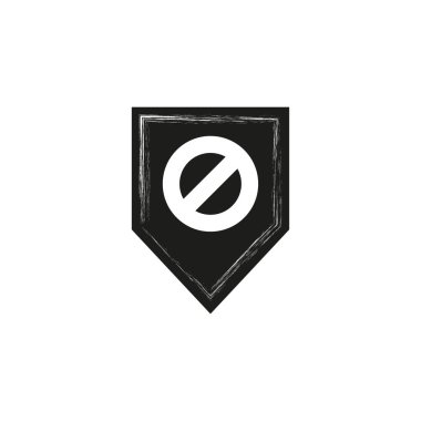 Savunma kalkanı resim simgesi. Vektör çizimi. EPS 10. Resim yükle.