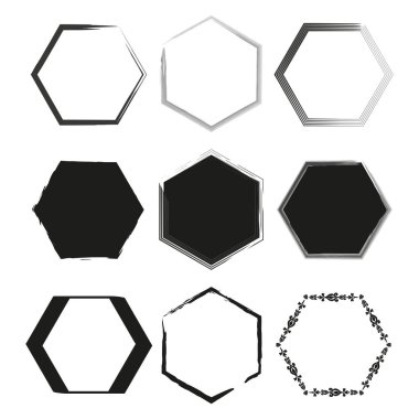Sekizgen ikonu. Vektör çizimi. EPS 10. Resim yükle.