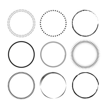 Grunge vektör daireleri. Vektör çizimi. EPS 10. Resim yükle.