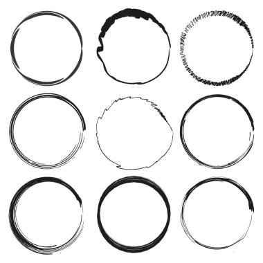 Grunge vektör daireleri. Vektör çizimi. EPS 10. Resim yükle.