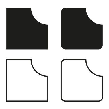 Minimalist Siyah ve Beyaz Dosya Simgeleri. Vektör çizimi. EPS 10. Resim yükle.