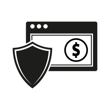 Çevrimiçi bankacılık simgesini güvene al. Vektör çizimi. Bu 10 eder. Resim yükle.