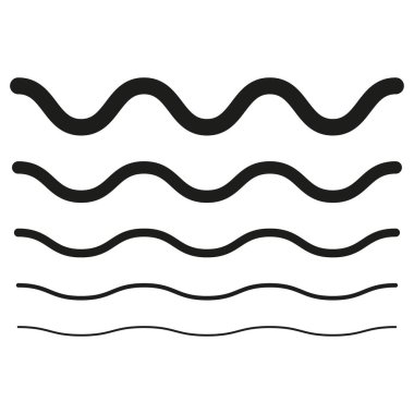 Denizin ya da okyanusun yüzeyinde. Nehirdeki su dalgaları. Vektör çizimi. EPS 10. Resim yükle.