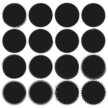 Grunge vektör daireleri. Vektör çizimi. EPS 10. Resim yükle.