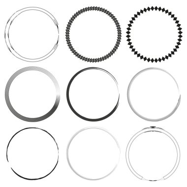 Grunge vektör daireleri. Vektör çizimi. EPS 10. Resim yükle.