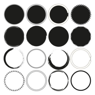 Grunge vektör daireleri. Vektör çizimi. EPS 10. Resim yükle.