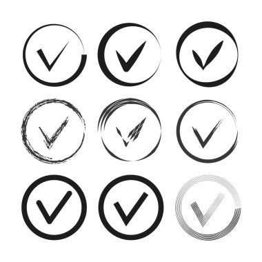 İşaretleme simgesi seti. Vektör çizimi. EPS 10. Resim yükle.