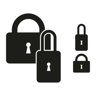 Kilit simgesi. Vektör çizimi. EPS 10. Resim yükle.