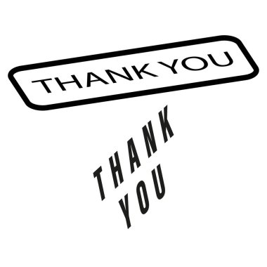 Teşekkürler damga, gölge yansıması. Basit bir minnettarlık ifadesi. Vektör çizimi. EPS 10. Resim yükle.