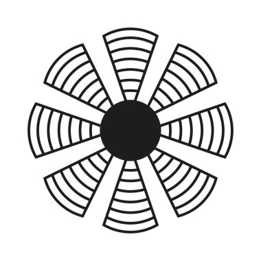 Geometrik radyal tasarım. Soyut güneş patlaması. Vektör çizimi. EPS 10. Resim yükle.