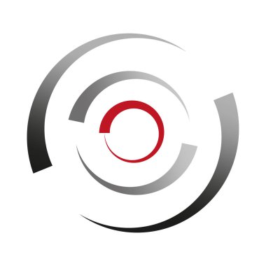 Kırmızı spiral soyut tasarım. Dinamik akış. Vektör çizimi. EPS 10. Resim yükle.