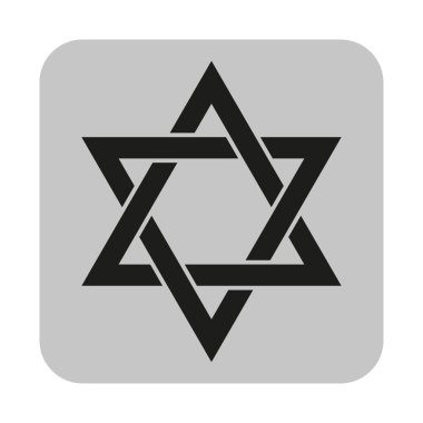 Gri Arkaplan 'da David Icon' un yıldızı. Vektör çizimi. EPS 10. Resim yükle.