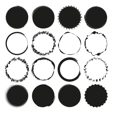 Çeşitli dairesel çerçeve tasarımları. Yuvarlak sınır koleksiyonu. Vektör çizimi. EPS 10. Resim yükle.