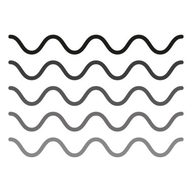 Soyut dalgalı çizgiler deseni. Kusursuz dalga tasarımı. Tek renkli ritmik kıvrımlar. Modern dekoratif unsur. Vektör çizimi. EPS 10. Resim yükle.