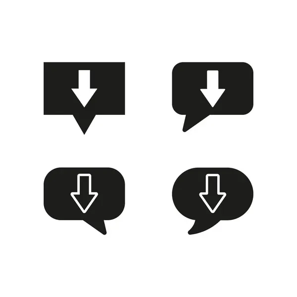 Descargar Juego Burbujas Chat Globos Habla Con Flecha Iconos Descarga — Archivo Imágenes Vectoriales